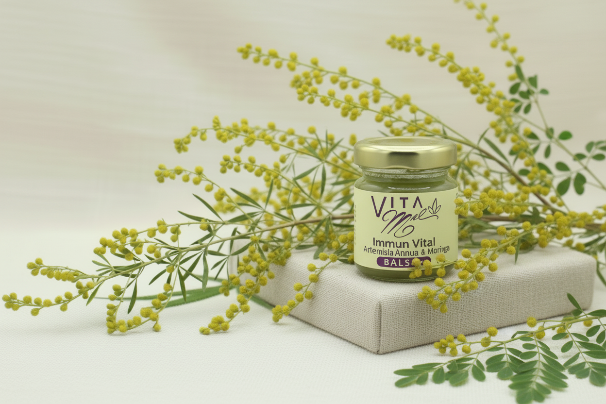 Artemisia annua und moringa oleifera als natürliche Hautpflege. 